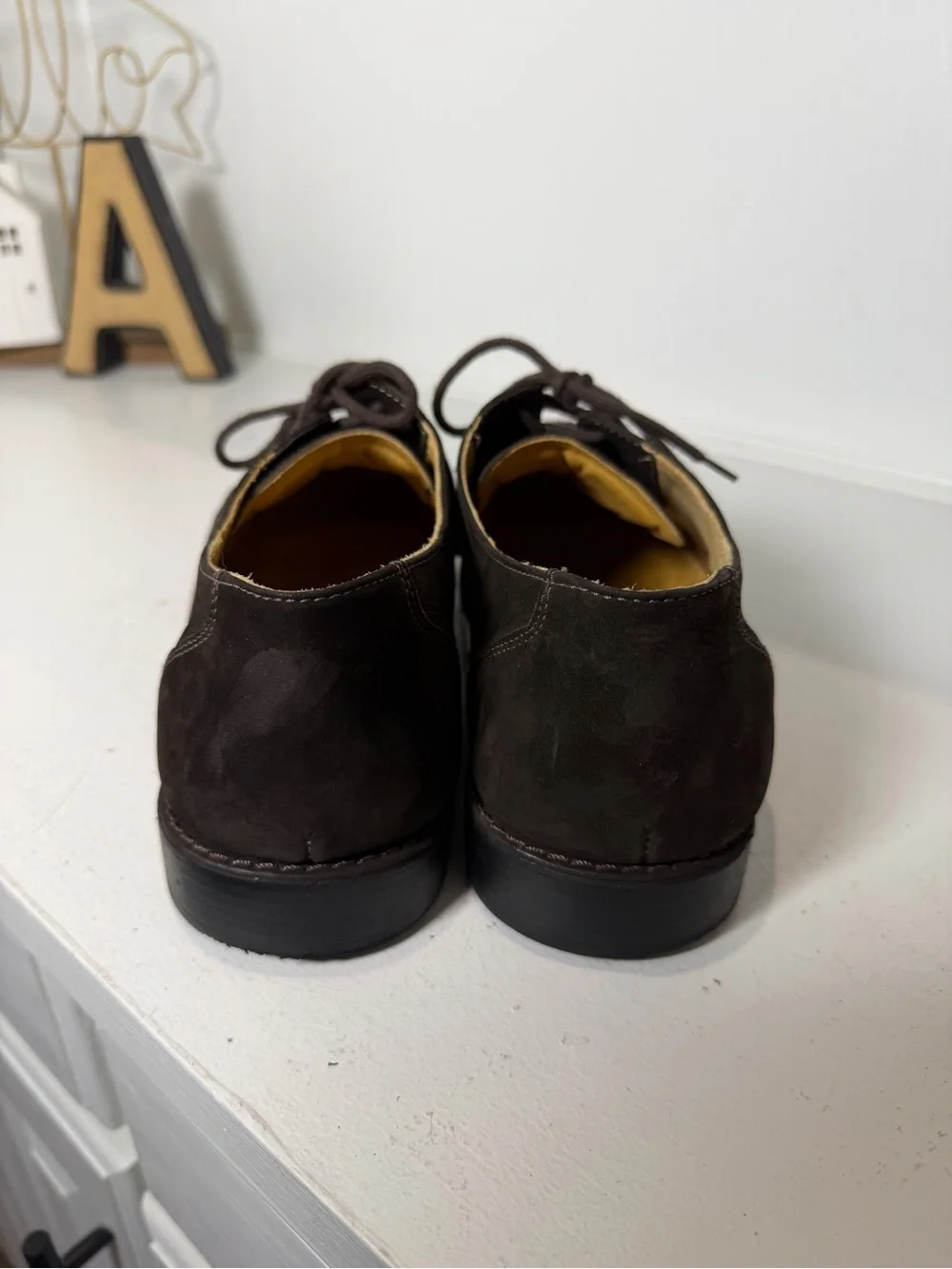 Sandro Moscoloni Men's 12D Brown Suede Oxford Shoes Comfort Soft Gel Lace Up